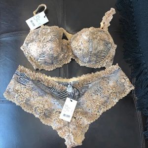 Push up bra and pantie set